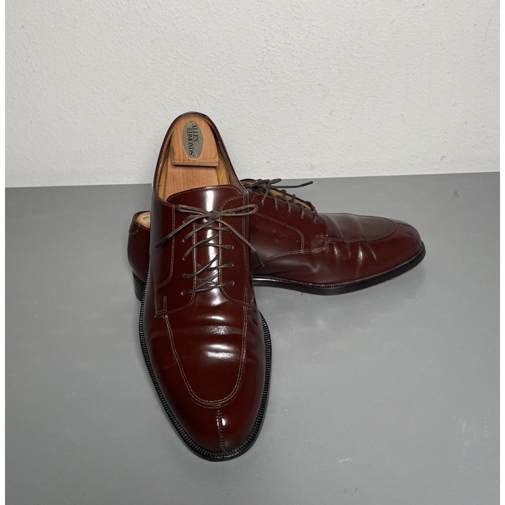 Cole Haan Men's 11 D Oxblood Leather Split Toe Dress Shoes